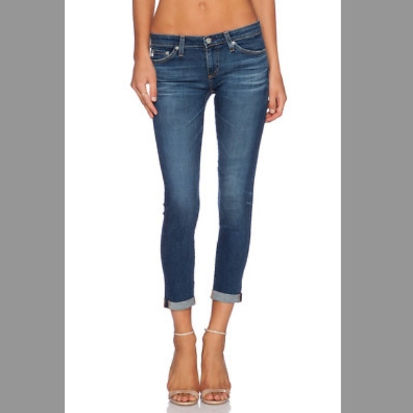 EUC AG Adriano Goldschmied The Stilt Cigarette Roll-up Jeans Size 27 - Picture 1 of 7